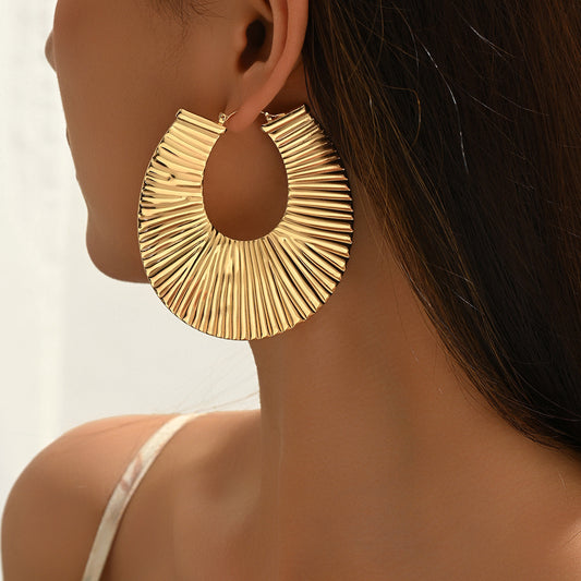 Bold U-Shaped Statement Earrings