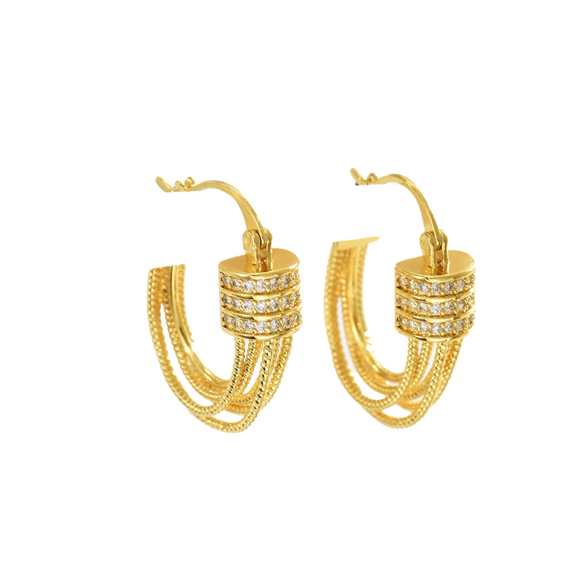 Zircon Huggie Earrings