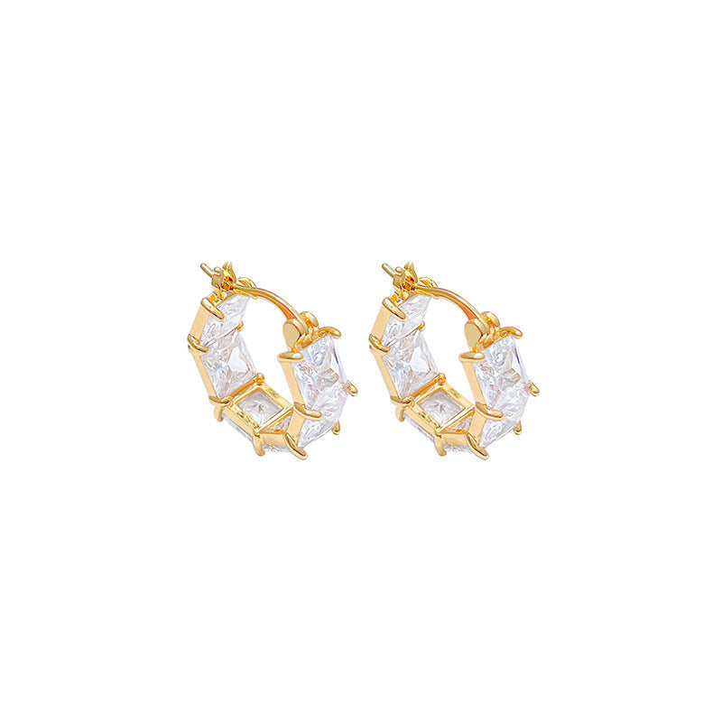S925 silver needle zircon earrings for women, accessible luxury, classy, ear buckles, unique niche style design earrings, elegant earrings