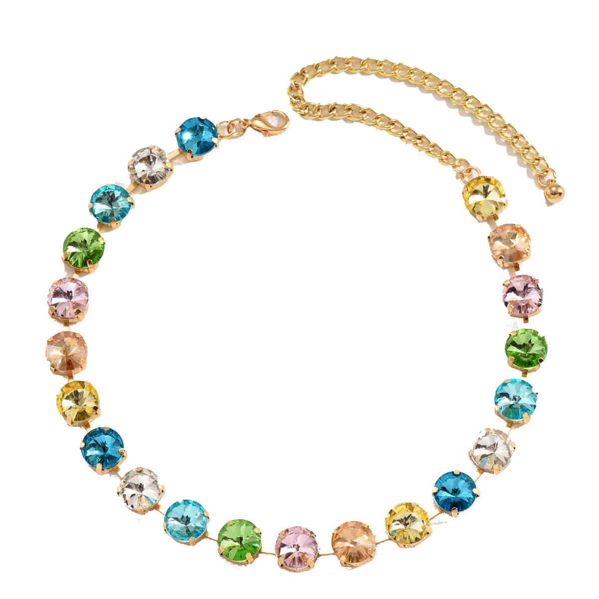Colorful Crystal Collar Necklace