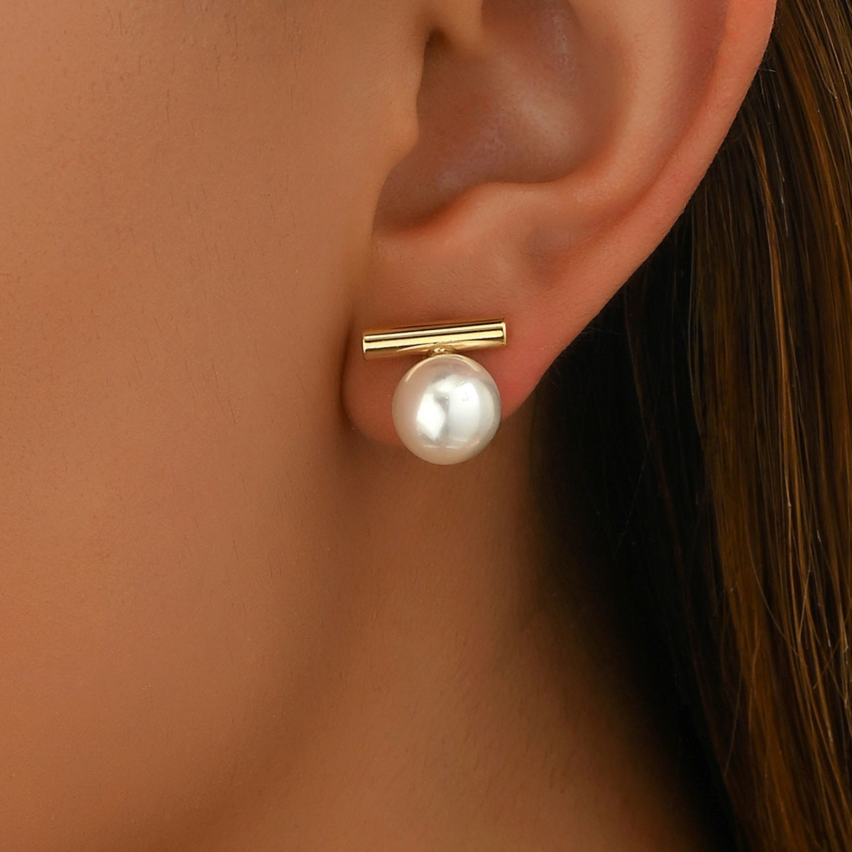 Pearl Mori-Style Stud Earrings