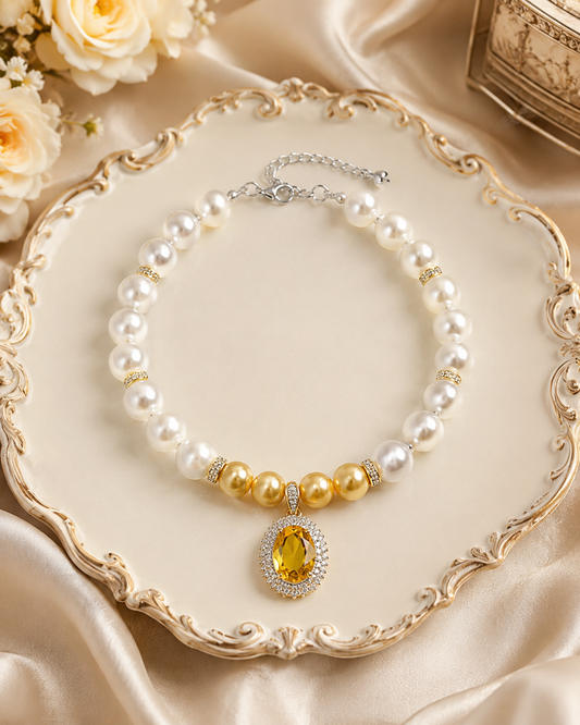 Handmade Lucky Pearl Pet Necklace