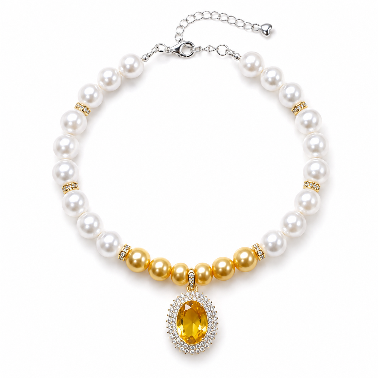 Handmade Lucky Pearl Pet Necklace
