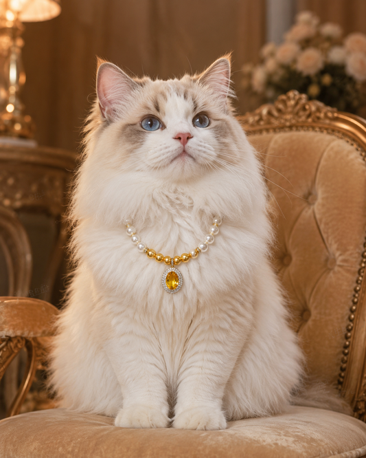 Handmade Lucky Pearl Pet Necklace