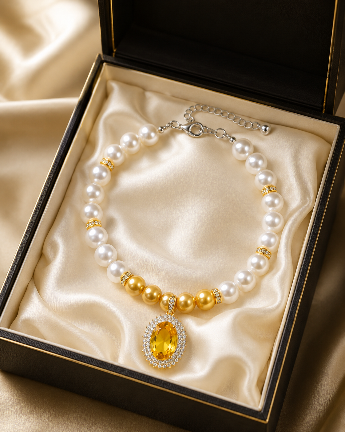 Handmade Lucky Pearl Pet Necklace