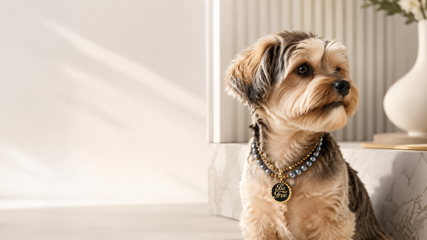 Handmade Lucky Double-Layer Beaded Pet Necklace