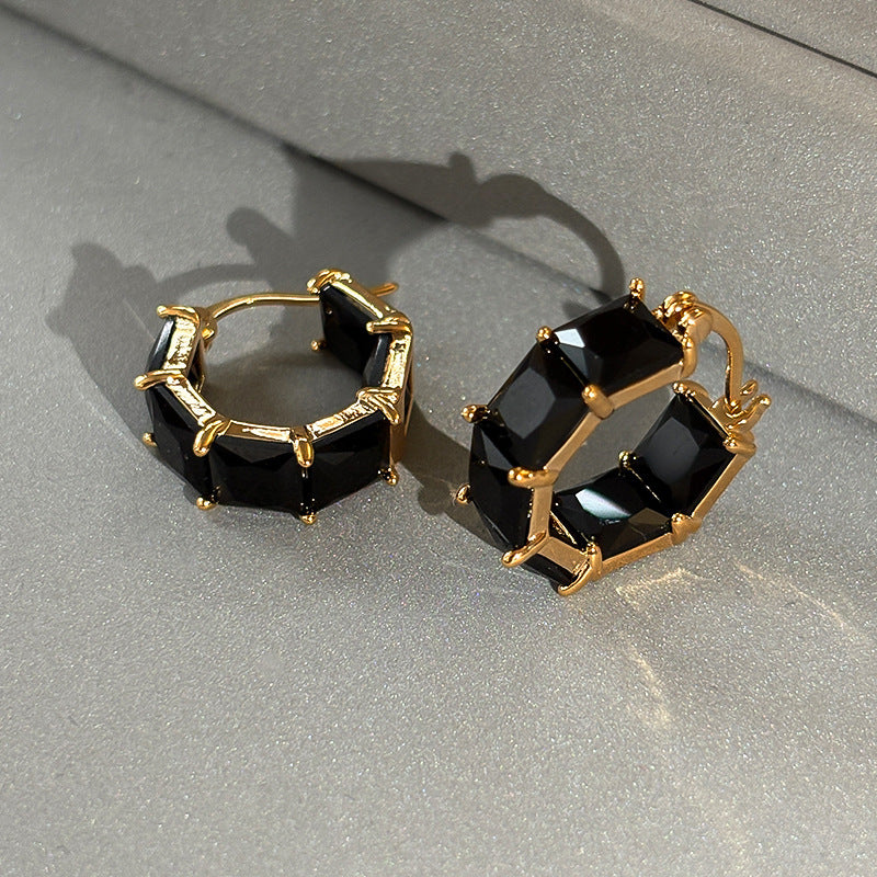 S925 silver needle zircon earrings for women, accessible luxury, classy, ear buckles, unique niche style design earrings, elegant earrings