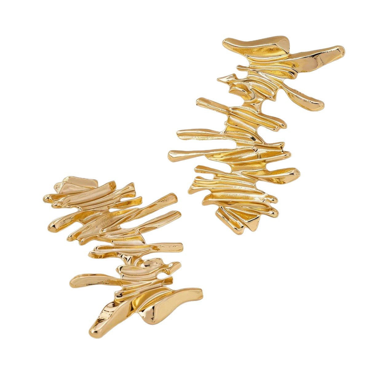 Sculpted Geometric Stud Earrings