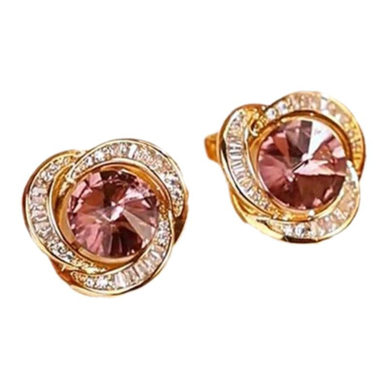 super flash purple ear buckle women's light luxury high-end autumn and winter new niche earrings high-end face-showing thin earrings