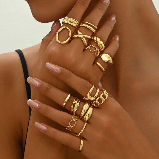 Heart Open Ring Set