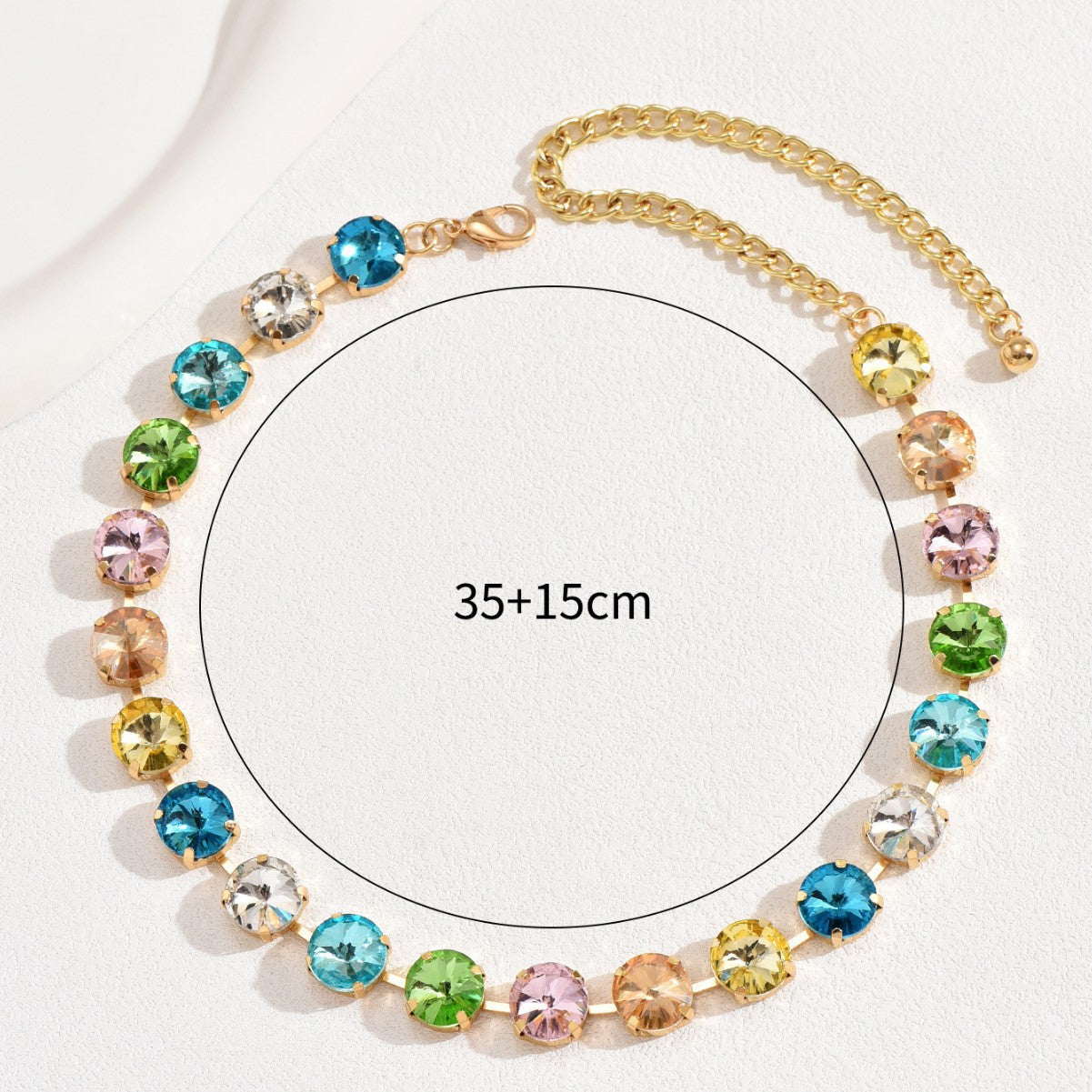 Colorful Crystal Collar Necklace
