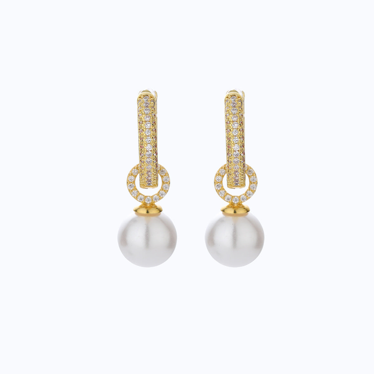 Pearl earrings, light luxury, diamond-encrusted, elegant, ear-piercing earrings, niche design, fashionable, versatile, trendy earrings, exquisite