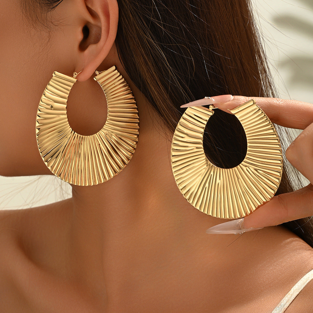 Bold U-Shaped Statement Earrings