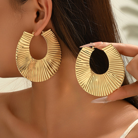 Bold U-Shaped Statement Earrings