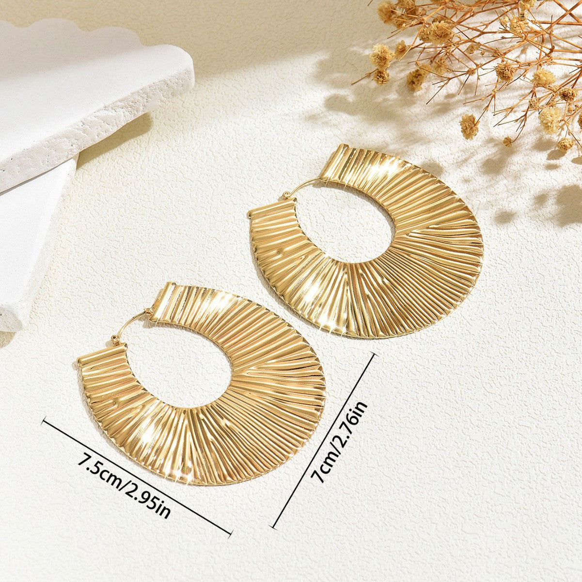 Bold U-Shaped Statement Earrings
