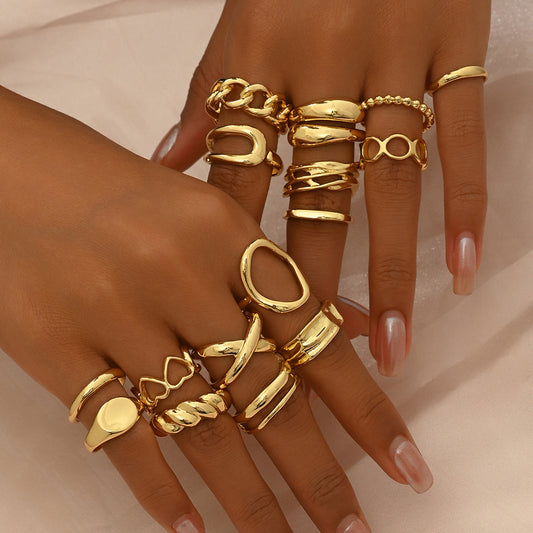 Heart Open Ring Set