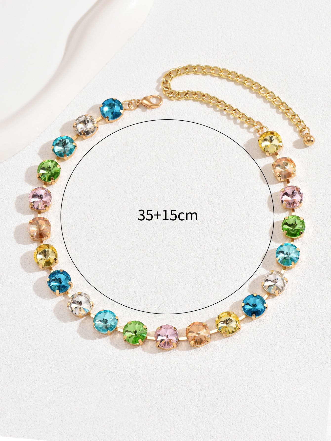 Colorful Crystal Collar Necklace