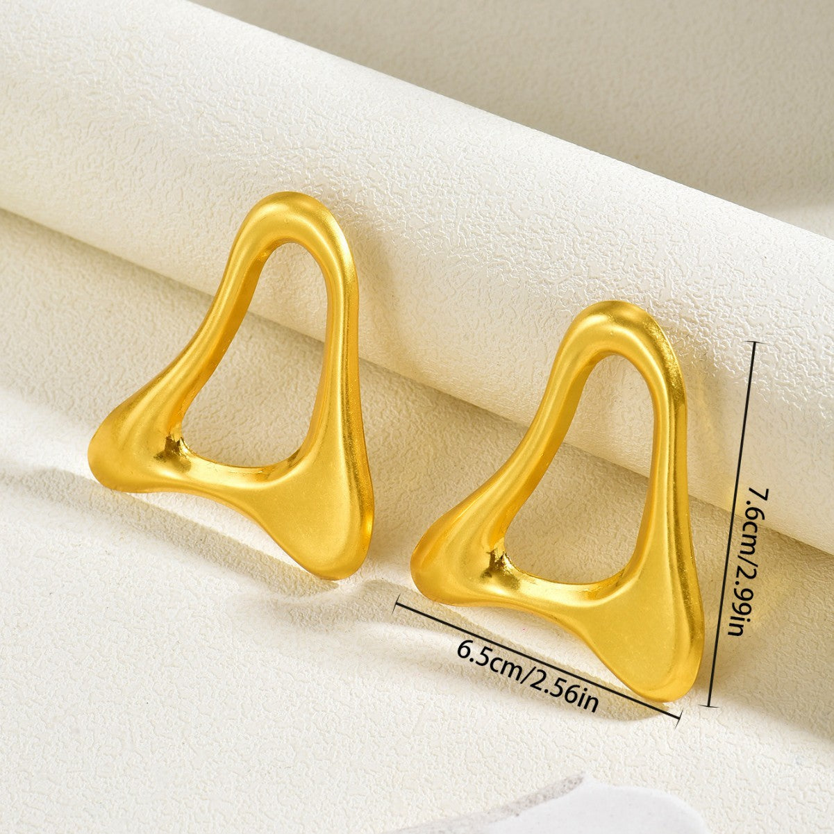 Hollow Triangle Statement Earrings