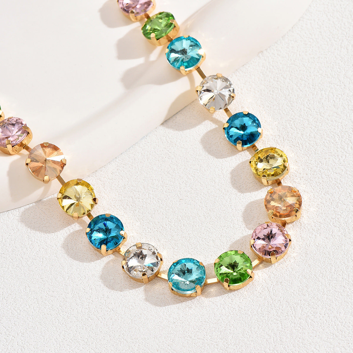Colorful Crystal Collar Necklace