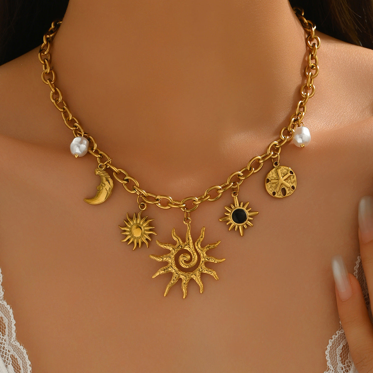 Crystal Woven Chain Necklace