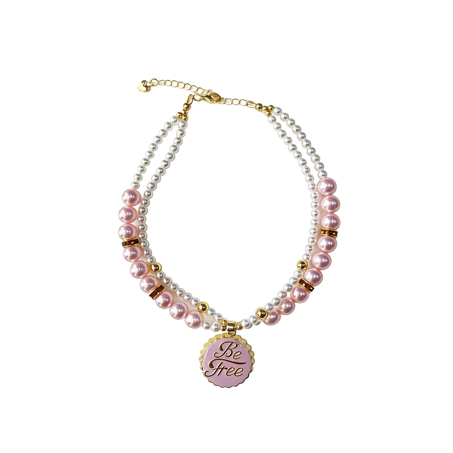Handmade Lucky Double-Layer Beaded Pet Necklace