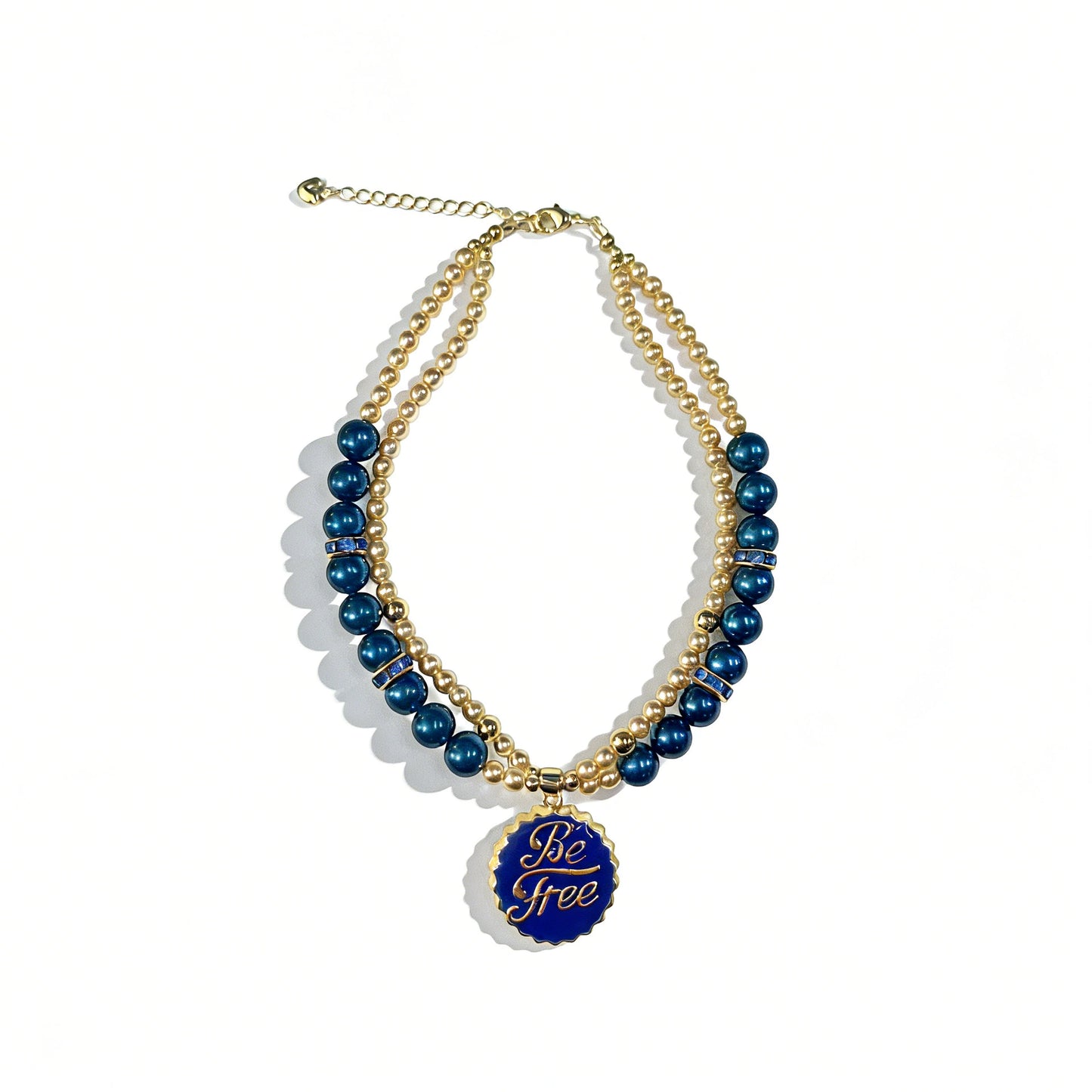 Handmade Lucky Double-Layer Beaded Pet Necklace