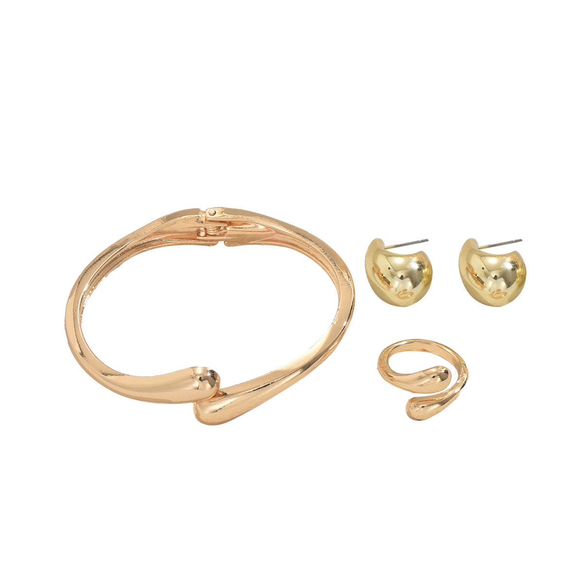 Teardrop Earrings, Bracelet & Ring Set