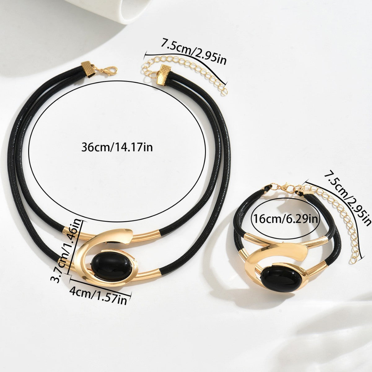 Gemstone Necklace & Bracelet Set