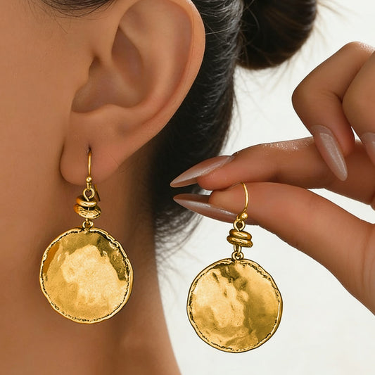 Sculpted Round Statement Stud Earrings