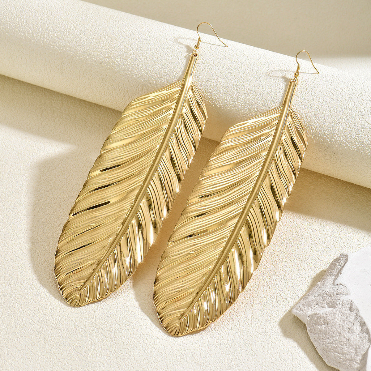 Oversized Leaf Statement Earrings