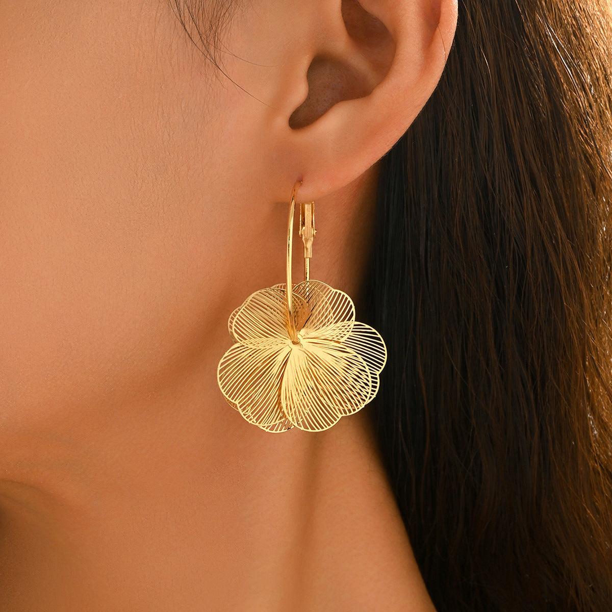 Floral Petal Stud Earrings
