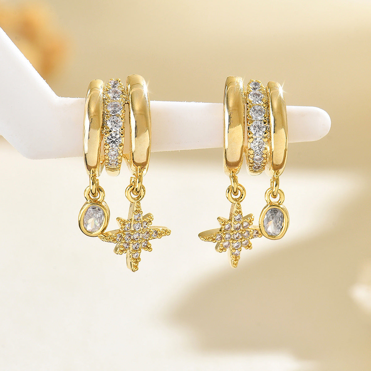 Crystal Star Stud Earrings