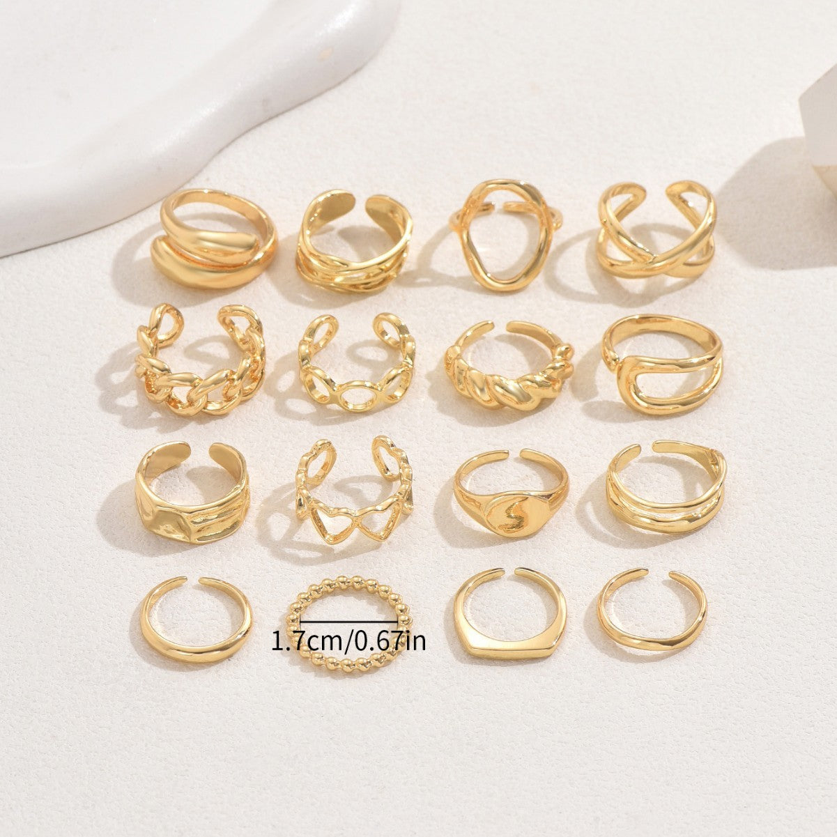 Heart Open Ring Set