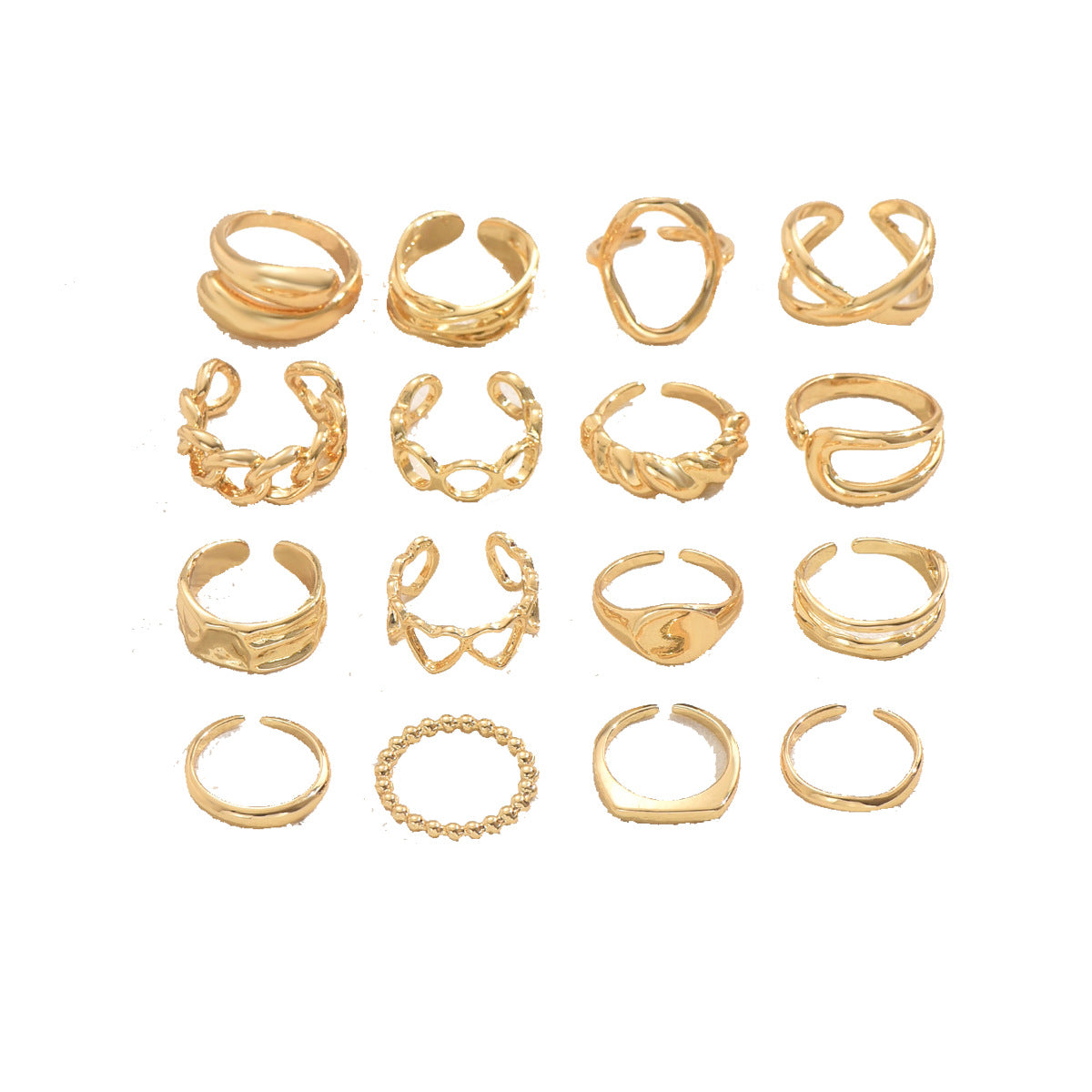 Heart Open Ring Set