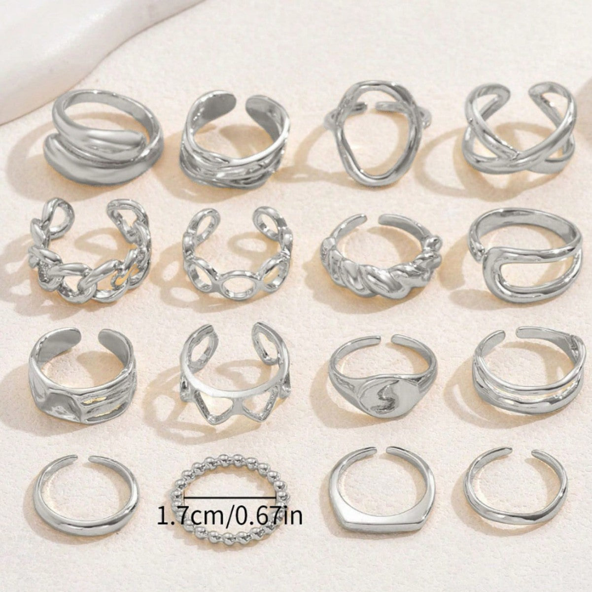 Heart Open Ring Set