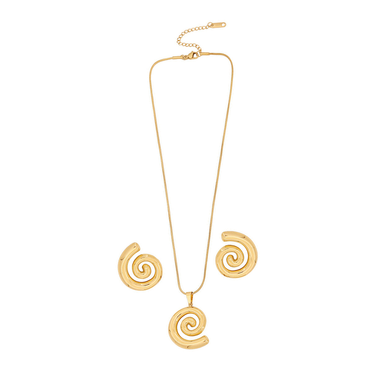 Multi-Charm Earrings & Long Necklace Set