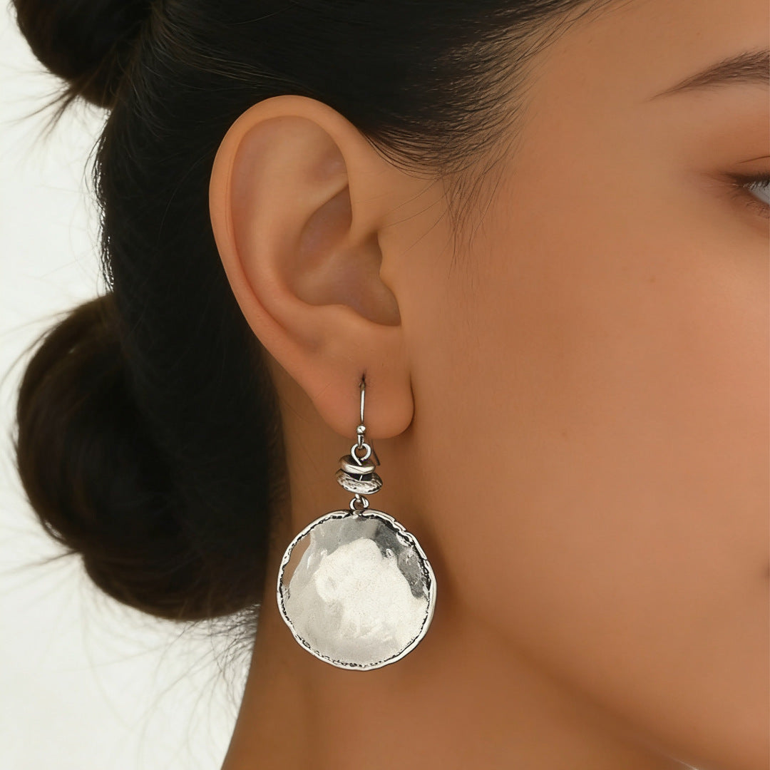 Sculpted Round Statement Stud Earrings