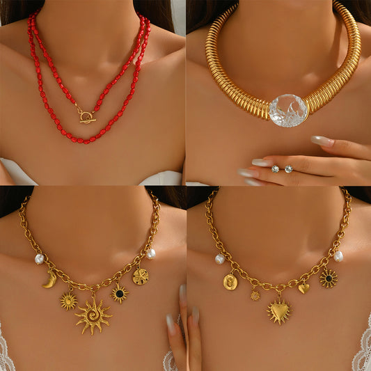 Crystal Woven Chain Necklace