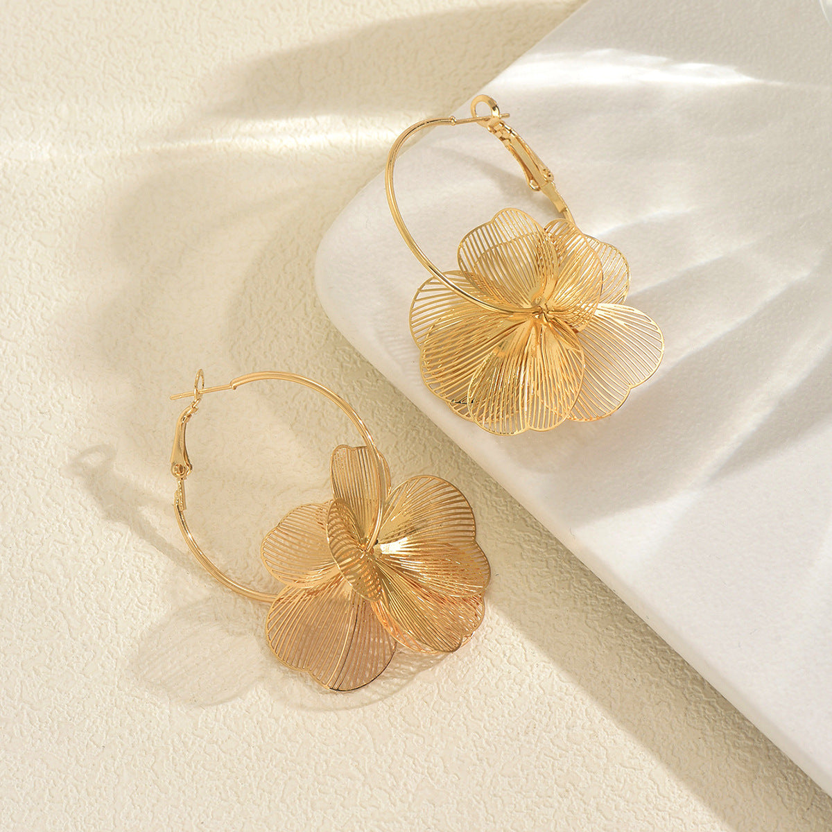 Floral Petal Stud Earrings