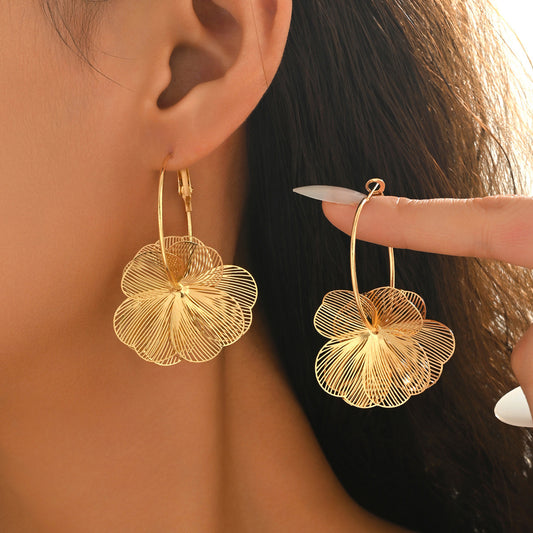 Floral Petal Stud Earrings