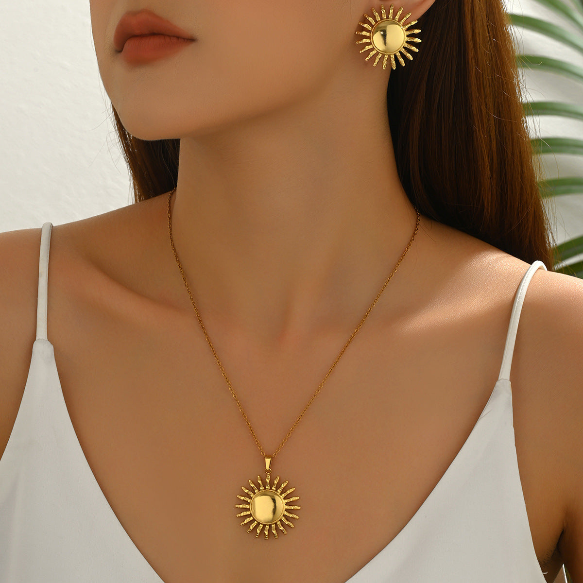 Multi-Charm Earrings & Long Necklace Set