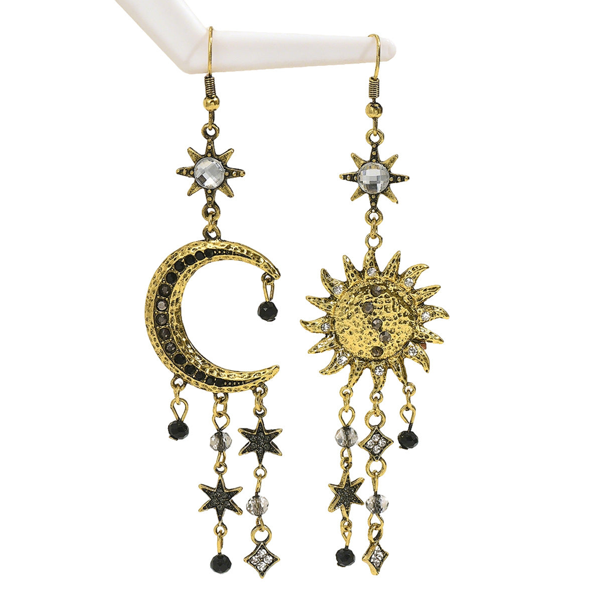 Sun & Moon Tassel Earrings