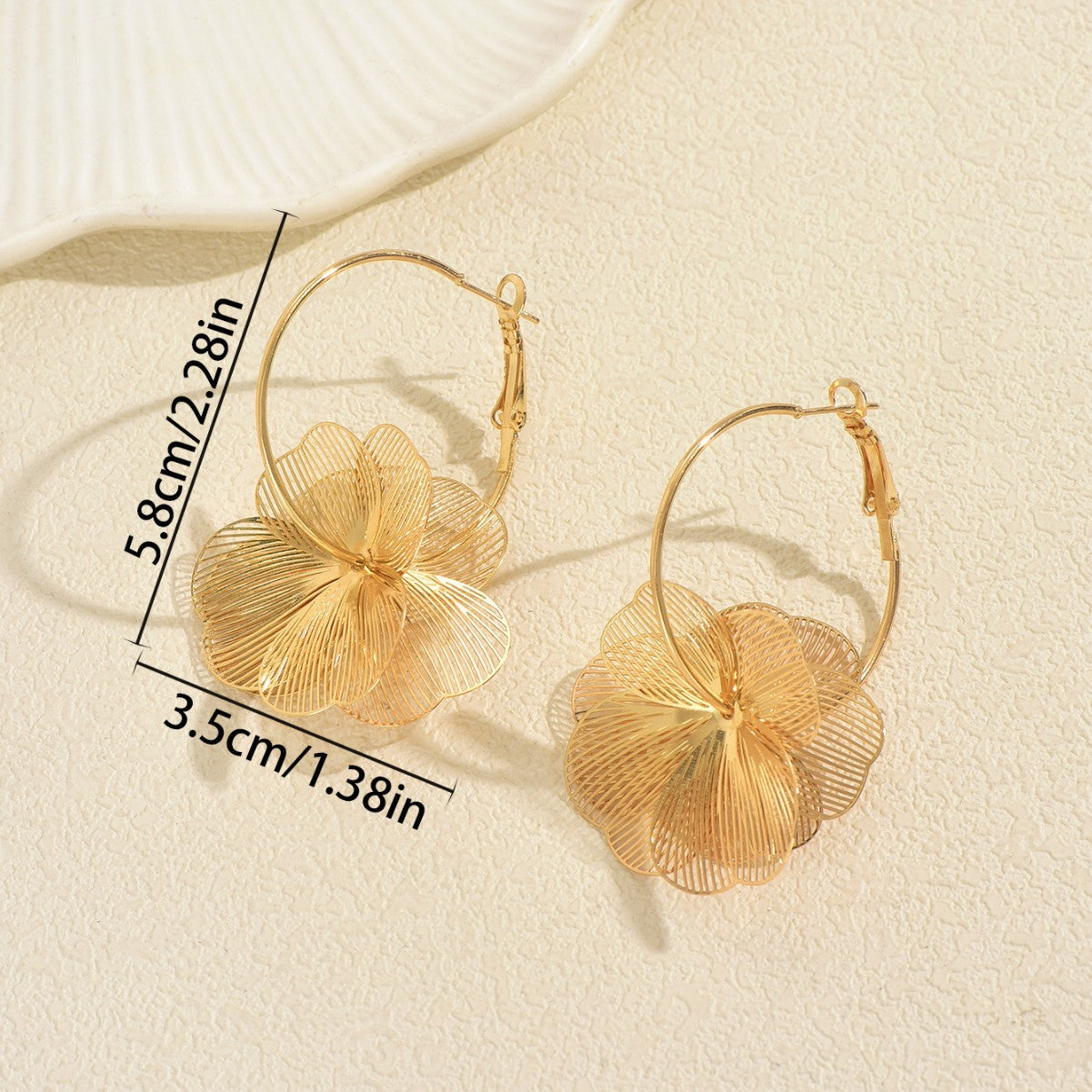 Floral Petal Stud Earrings