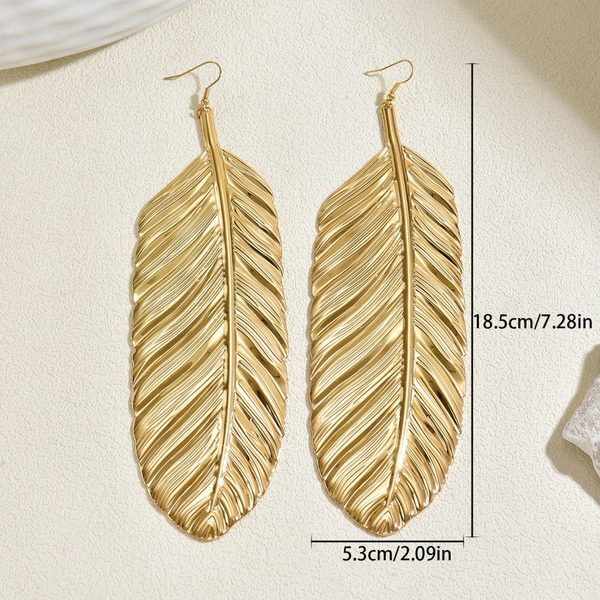 Oversized Leaf Statement Earrings