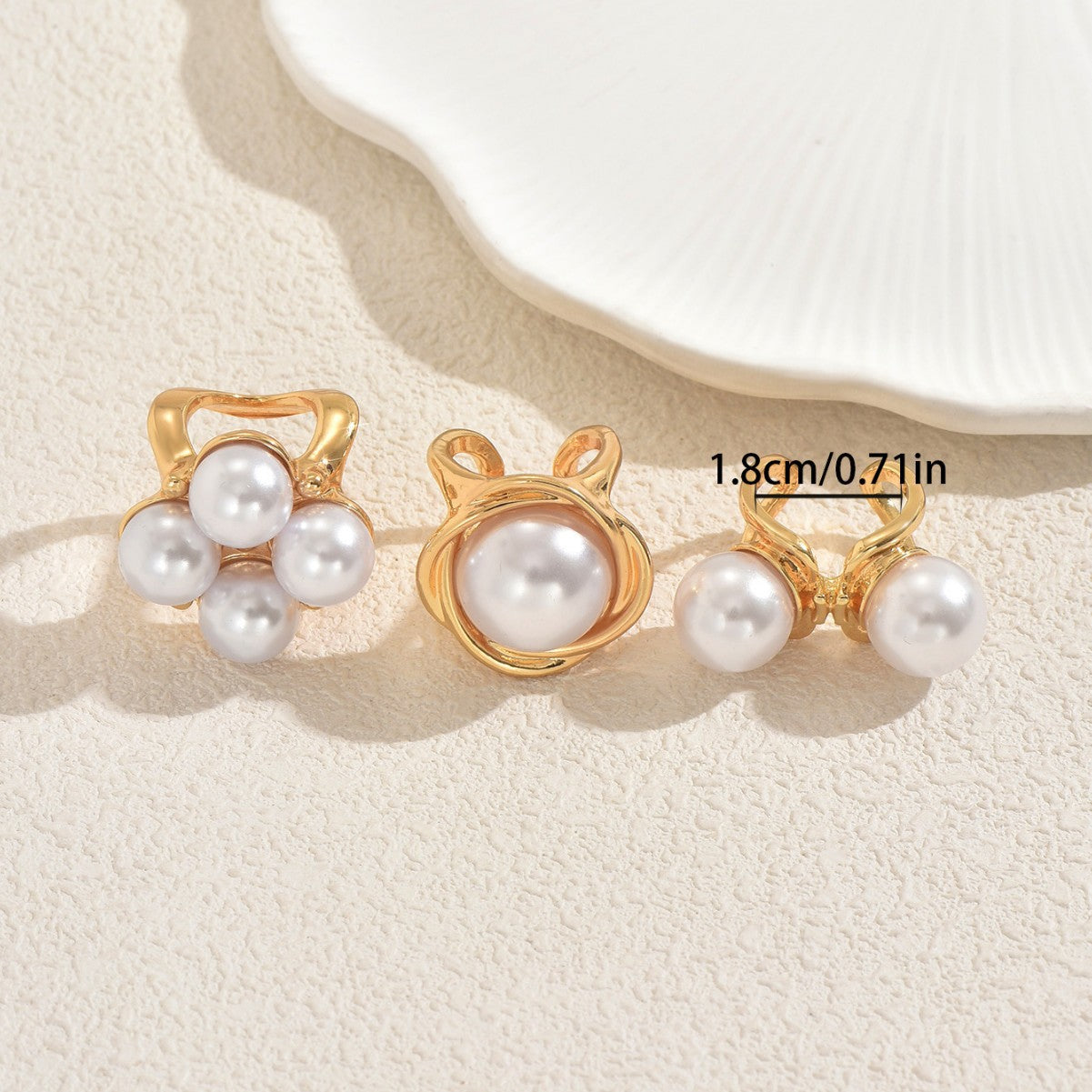 Pearl Open Ring Set