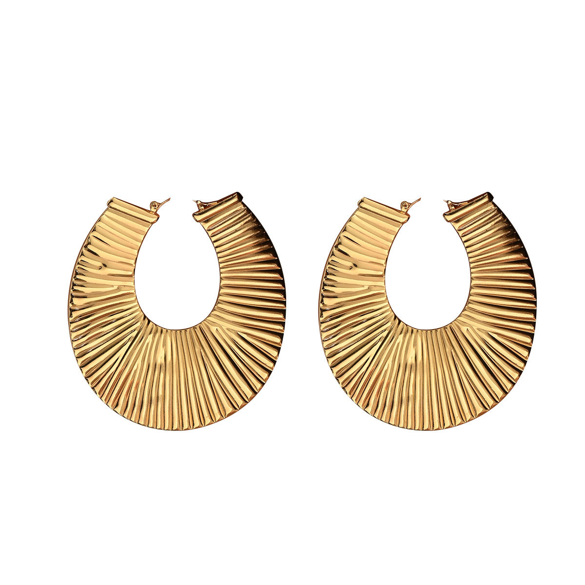 Bold U-Shaped Statement Earrings