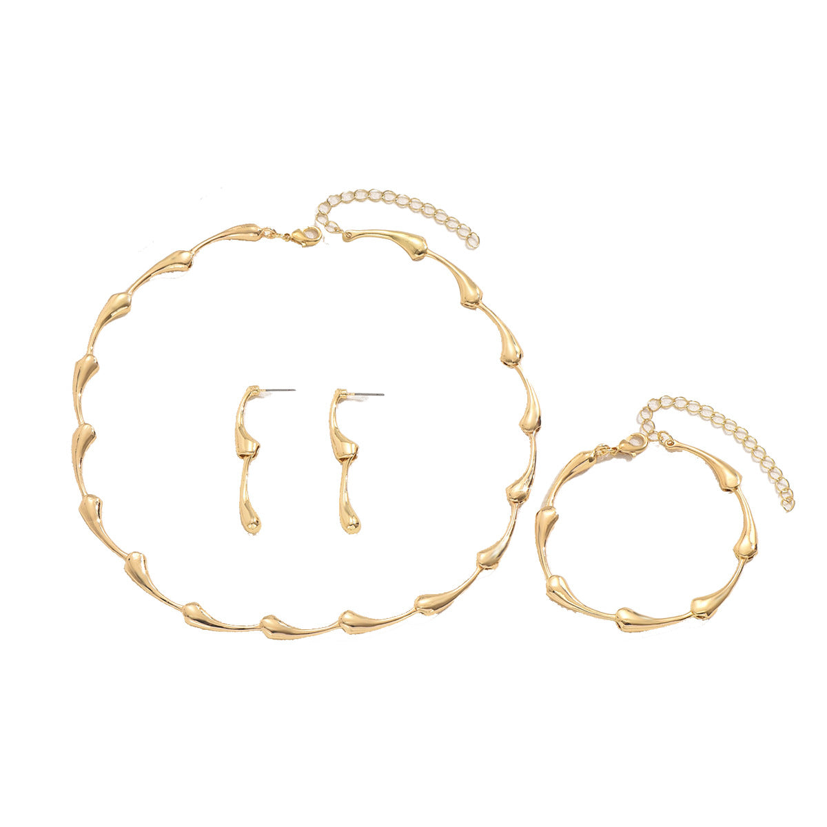Teardrop Necklace, Earrings & Bracelet Set
